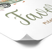 Groene Vrachtwagen Pompoen Favors Baby shower Poster (Hoek)