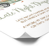 Groene Vrachtwagen Pompoen Late Night Luiers Baby Poster (Hoek)