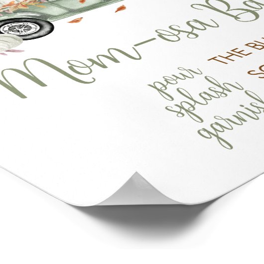 Groene Vrachtwagen Pompoen Moeder Osa Bar Baby sho Poster (Hoek)