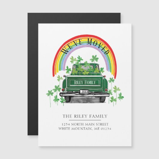 groene vrachtwagen Shamrock Rainbow Moving (Voorkant / Achterkant)
