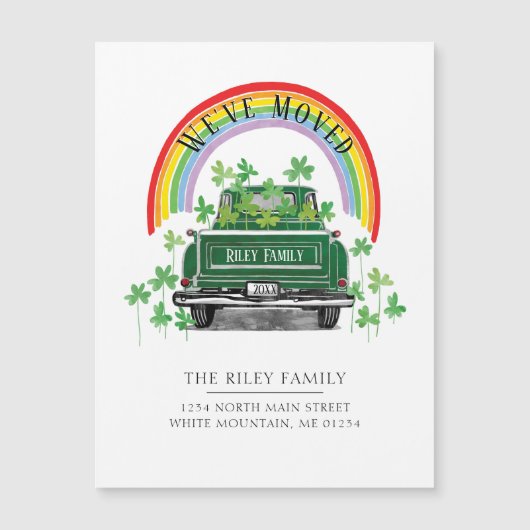 groene vrachtwagen Shamrock Rainbow Moving (Voorkant)