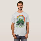 Groene Vrachtwagen Shamrock Regenboog Naam T-shirt (Voorkant volledig)