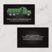 groene vrachtwagen | Stuurprogramma | Logistiek Vi Visitekaartje (Voorkant / Achterkant)