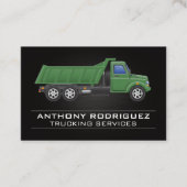 groene vrachtwagen | Stuurprogramma | Logistiek Vi Visitekaartje (Voorkant)
