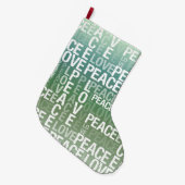 Groene vrede en liefde grote kerstsok (Voorkant (Hangend))