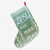 Groene vrede en liefde grote kerstsok (Achterkant (Hangend))