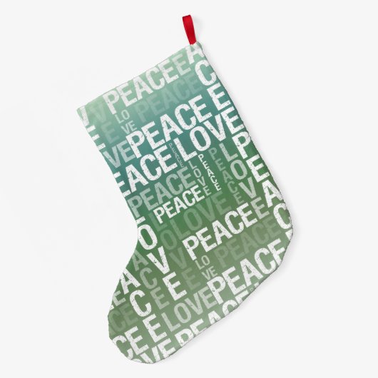 Groene vrede en liefde grote kerstsok (Achterkant (Hangend))