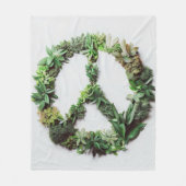 Groene vrede fleece deken (Voorkant)
