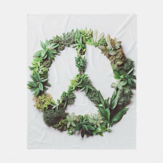 Groene vrede fleece deken (Voorkant)