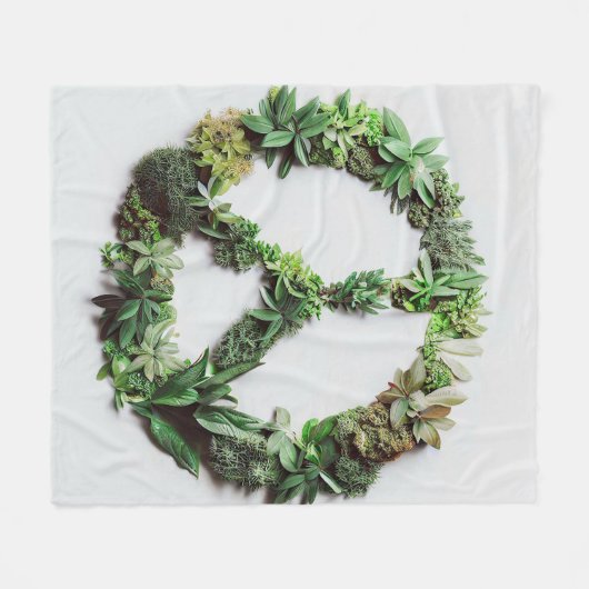 Groene vrede fleece deken (Voorkant (Horizontaal))