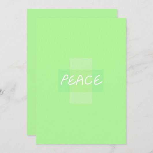 Groene Vrede Groeten Feestdagenkaart (Voorkant / Achterkant)