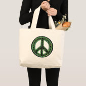 Groene vrede grote tote bag (Voorkant (product))