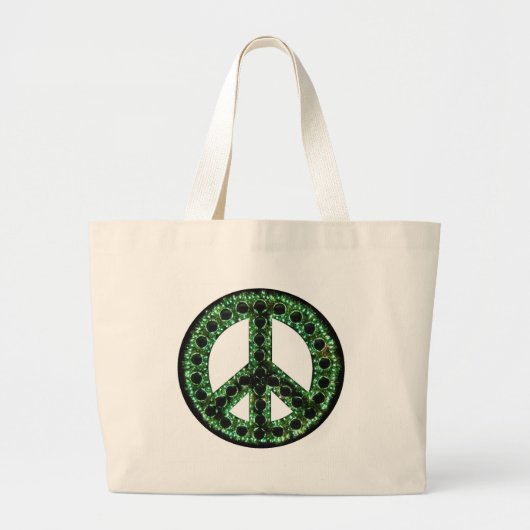 Groene vrede grote tote bag (Voorkant)