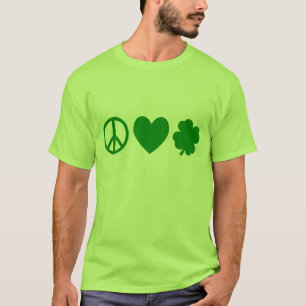 Groene vrede Liefde & Shamrocks T-shirt