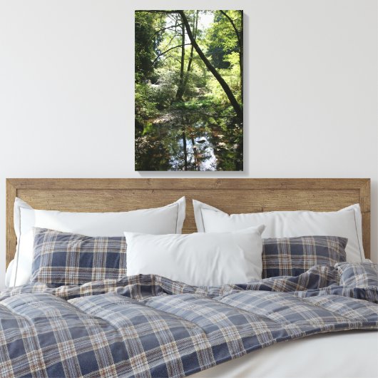 "Groene vrede", Muir Bossen Canvas Afdruk (Insitu (Slaapkamer))