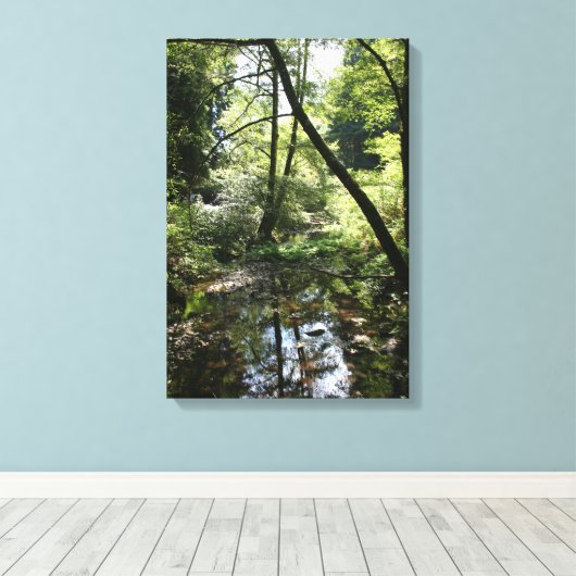 "Groene vrede", Muir Bossen Canvas Afdruk (Insitu (Houten vloer))