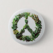Groene vrede ronde button 5,7 cm (Voorkant)