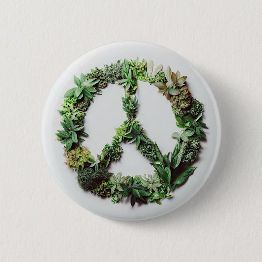 Groene vrede ronde button 5,7 cm (Voorkant)