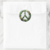 Groene vrede ronde sticker (Tas)