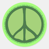 Groene Vrede Sticker (Voorkant)