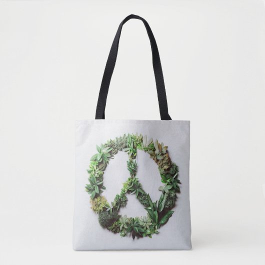 Groene vrede tote bag (Voorkant)