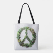 Groene vrede tote bag (Achterkant)