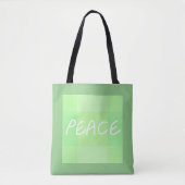 Groene vrede tote bag (Voorkant)