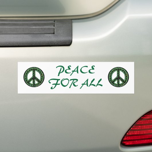 groene vrede voor alle bumpersticker (Op auto)