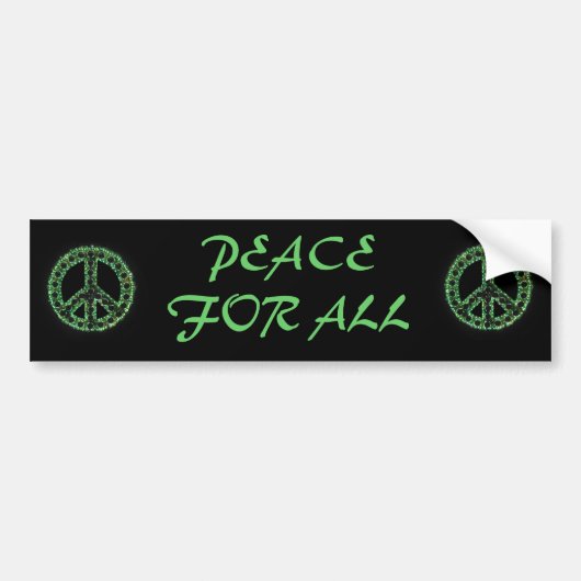 groene vrede voor alle bumpersticker (Voorkant)