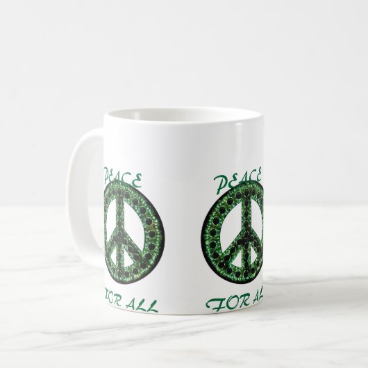 groene vrede voor alle mok (Voorkant links)