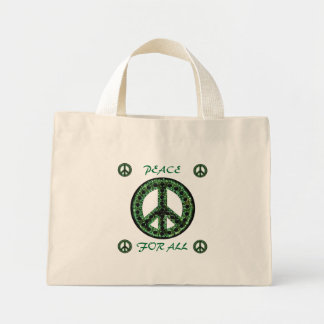 groene vrede voor alle zakken mini tote bag