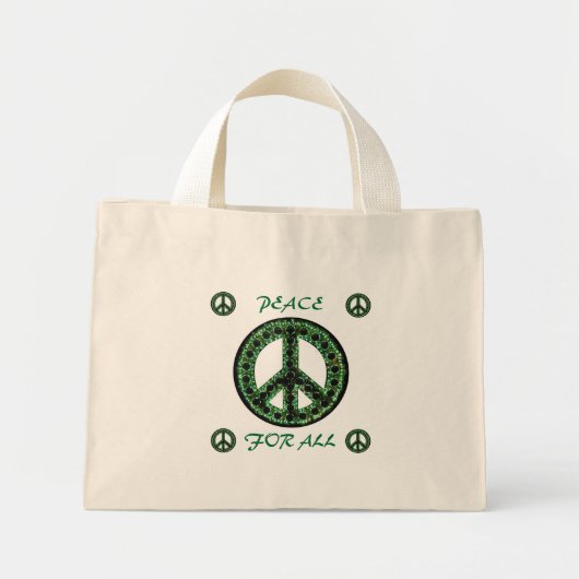groene vrede voor alle zakken mini tote bag (Voorkant)