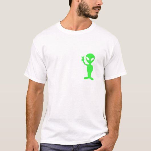 groene vredesalien t-shirt (Voorkant)