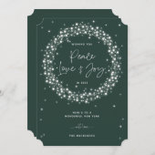 Groene vredesliefde en vreugde met kerstmis feestdagenkaart (Voorkant / Achterkant)