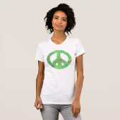 GROENE VREDESSIGN HARTEONTWERP T SHIRT schattig ab (Voorkant volledig)
