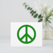 Groene Vredessymbool Briefkaart (Staand voorkant)