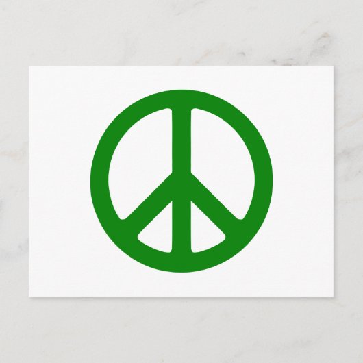 Groene Vredessymbool Briefkaart (Voorkant)
