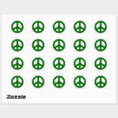 Groene Vredesteken Sticker (Vel)