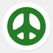 Groene Vredesteken Sticker (Voorkant)