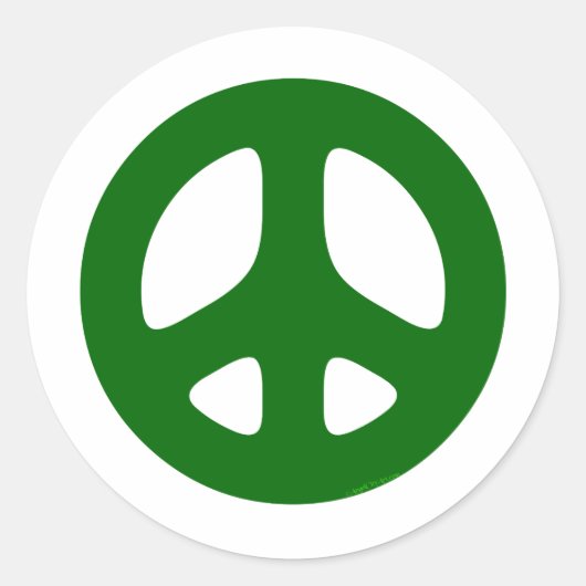 Groene Vredesteken Sticker (Voorkant)