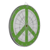 Groene Vredesteken Symbool Dartbord (Voorkant Links)