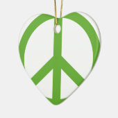 Groene Vredesteken Symbool Keramisch Ornament (Links)