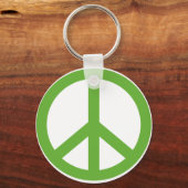 Groene Vredesteken Symbool Sleutelhanger (Voorkant)
