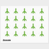 Groene Vredesteken Symbool Ster Sticker (Vel)