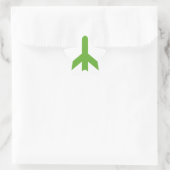 Groene Vredesteken Symbool Ster Sticker (Tas)