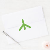 Groene Vredesteken Symbool Sticker (Envelop)