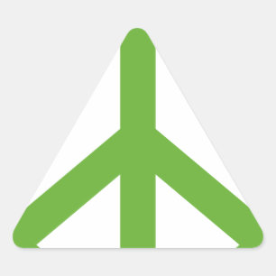 Groene Vredesteken Symbool Sticker
