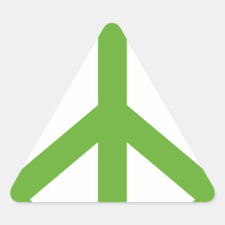 Groene Vredesteken Symbool Sticker