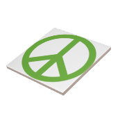 Groene Vredesteken Symbool Tegeltje (Zijkant)