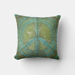 Groene Vredesteken Tie Dye American MoJo Kussen